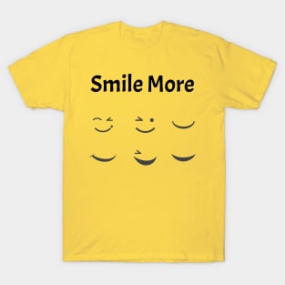 Smile More Smiley Faces T-Shirt